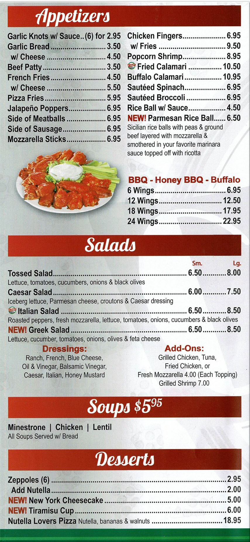 Our Menu